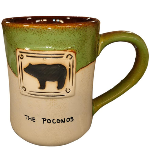 The Poconos Black Bear Souvenir Ceramic Mug - Dishwasher & Microwave Safe