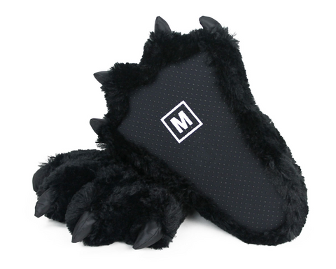 Wish Pets Novelty Black Bear Slippers
