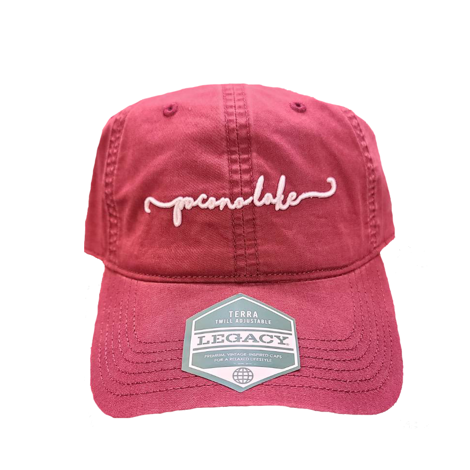 Legacy Pocono Lake Adjustable Baseball Cap - Red