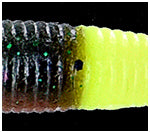 Yamamoto Baits 5" Senko 926/317 - Dark Green Pumpkin With Purple, Black, Small Emerald / Transparent Amber / 317 Tail YAM-9-10-926/317