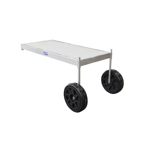 Hewitt Classic Dock 8' Aluminum 3' Wheel White DCAAW83