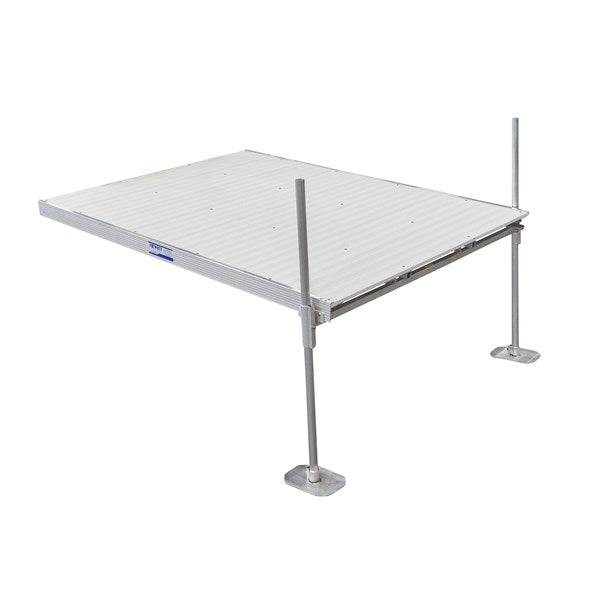 Hewitt Sectional Dock 6'x8' - 5' Pipe Aluminum-White - DS6ALUM5