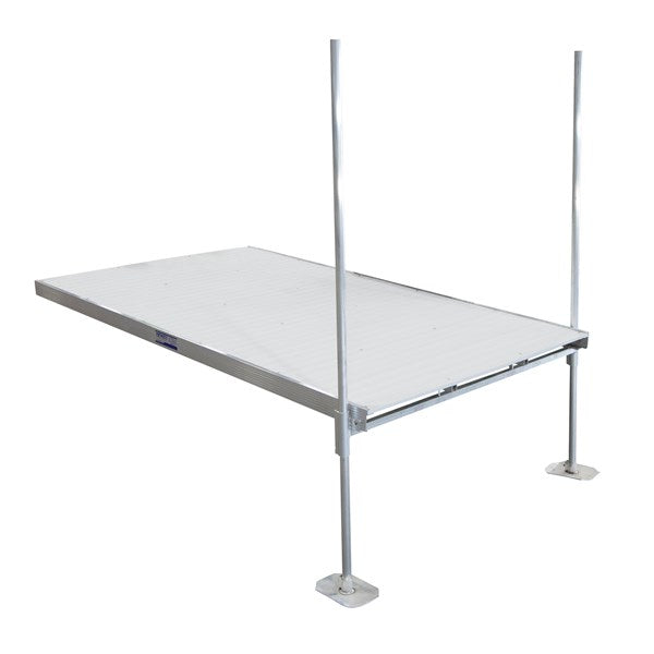 Hewitt Sectional Dock 6'x8' - 8' Pipe Aluminum-White - DS6ALUM8