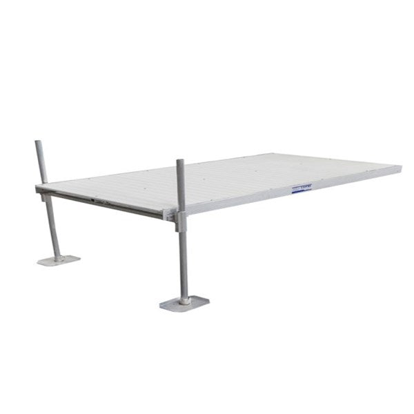 Hewitt Sectional Dock 4'x10' - 8' Pipe Aluminum-White - DSALUM-108