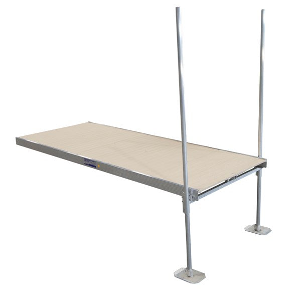 Hewitt Sectional Dock 4'x10' - 8' Pipe Aluminum-Beige - DSALUMB-108