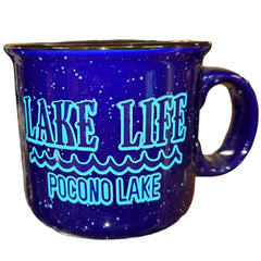 Coffee Mug | Lake Life Souvenir Pocono Lake [BLUE]