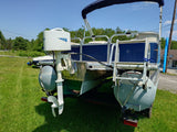 [PRE-OWNED] 2013 Misty Harbor 2285 RL Saltwater Series 22ft Pontoon Boat – Electric-Powered with Trailer Included