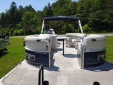 [PRE-OWNED] 2013 Misty Harbor 2285 RL Saltwater Series 22ft Pontoon Boat – Electric-Powered with Trailer Included
