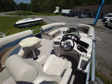 [PRE-OWNED] 2013 Misty Harbor 2285 RL Saltwater Series 22ft Pontoon Boat – Electric-Powered with Trailer Included
