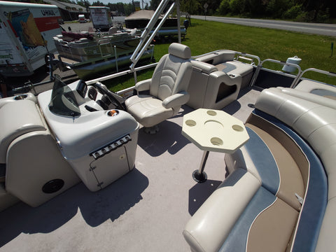 [PRE-OWNED] 2013 Misty Harbor 2285 RL Saltwater Series 22ft Pontoon Boat – Electric-Powered with Trailer Included