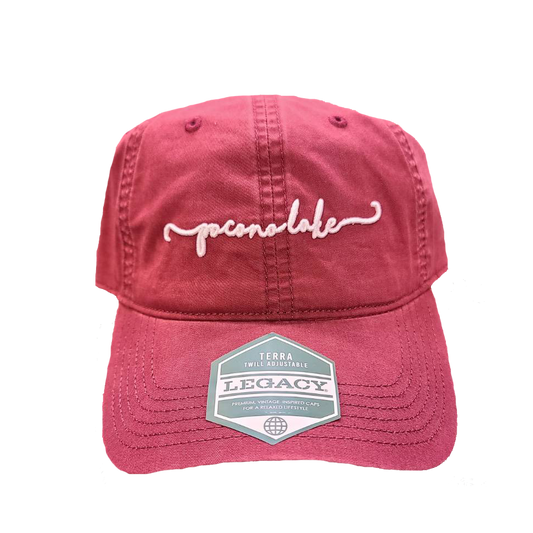 Legacy Pocono Lake Adjustable Baseball Cap - Red