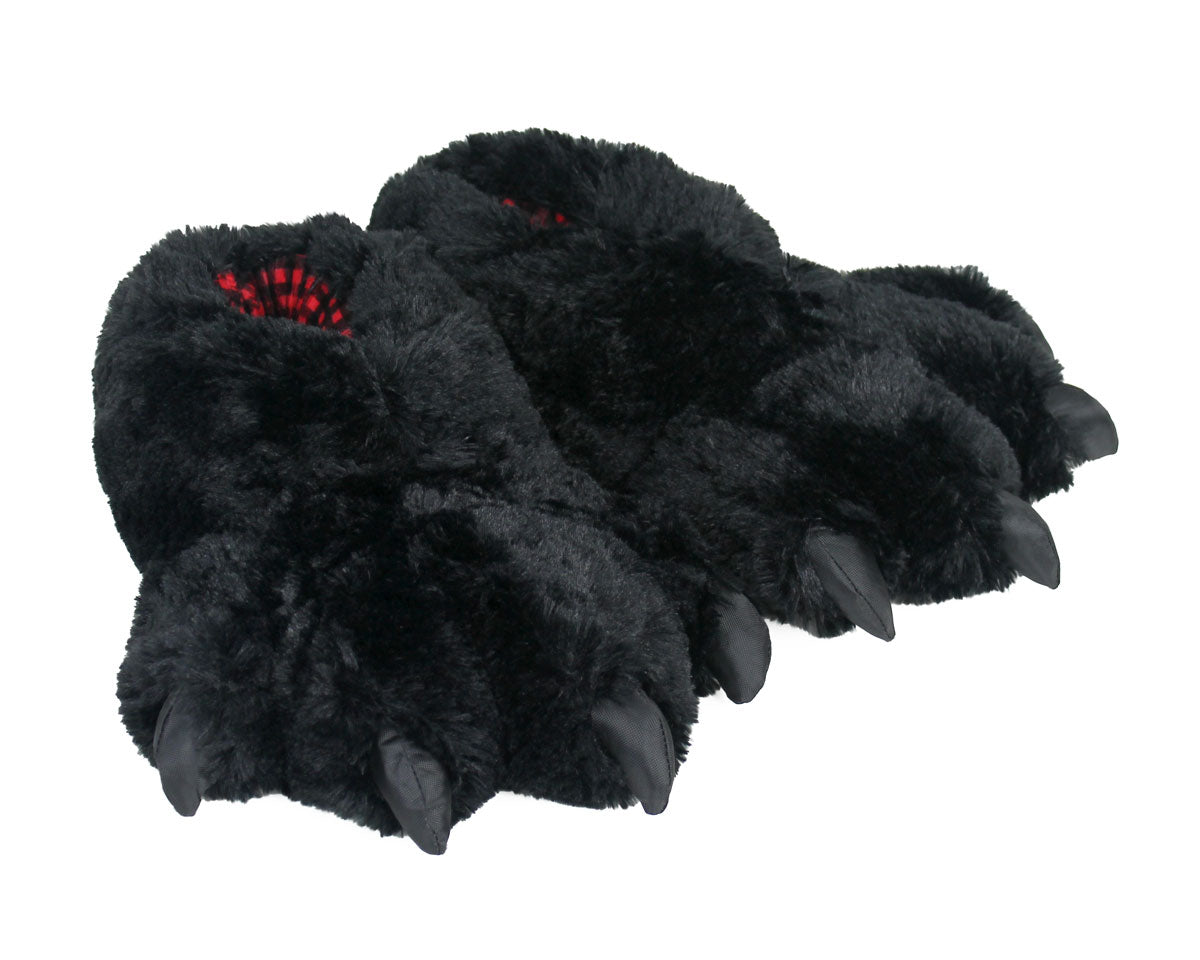 Wish Pets Novelty Black Bear Slippers Pocono Boat House