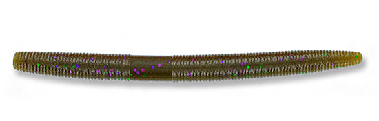 Yamamoto Baits 6" Senko 301 - Green Pumpkin With Large Green And Large Purple YAM-9L-05-301