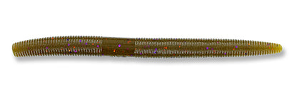 Yamamoto Baits 7" Senko 330 - Green Pumpkin With Purple And Small Copper YAM-9X-05-330