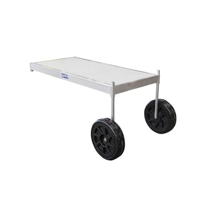 Hewitt Classic Dock 8' Aluminum 3' Wheel White DCAAW83