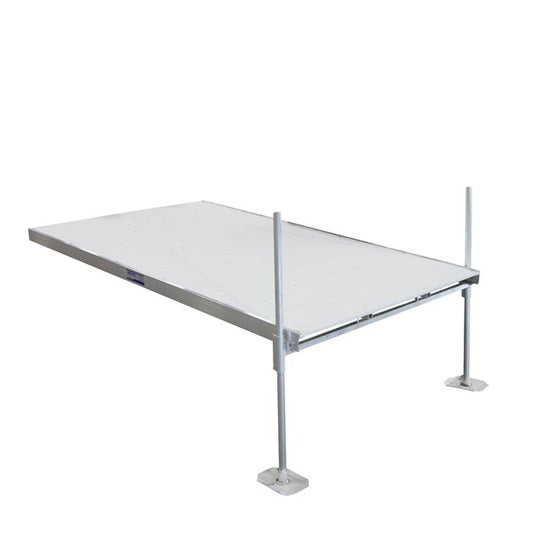 Hewitt Sectional Dock 6'x10' - 5' Pipe Aluminum-White - DS6ALUM-105
