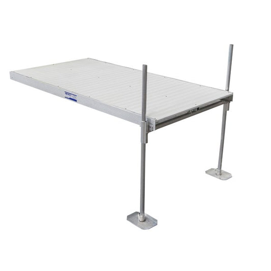 Hewitt Sectional Dock 4'x8' - 5' Pipe Aluminum-White - DSALUM5